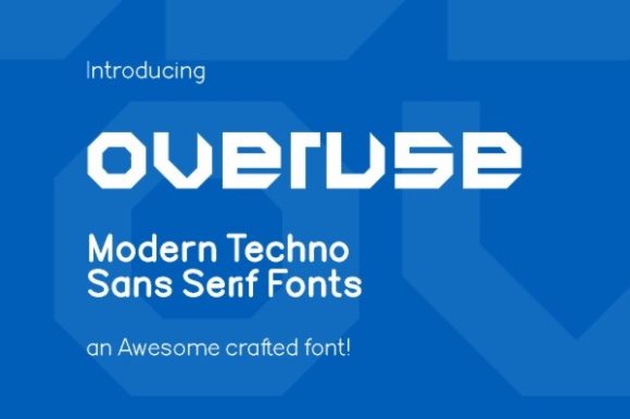 Overuse: The Futuristic Display Font Your Craft Business Needs