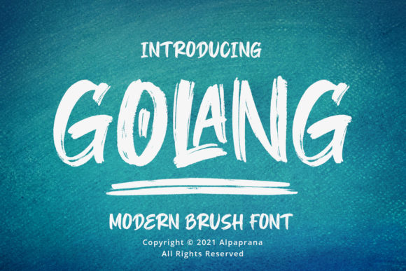 The Golang Typeface: A Modern Brushed Font for Crafters and Creators