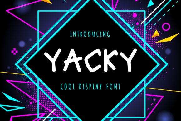 Yacky: The Cool Geometrical Display Font for Editorial Mood